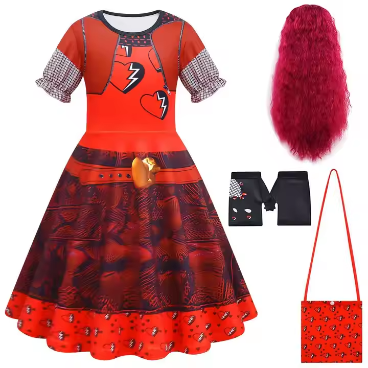 Halloween cosplay descendant 4 costume dresses for stage performances2